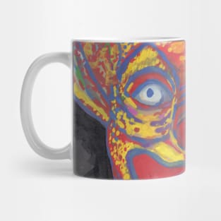 Colorful demon with long tongue Mug